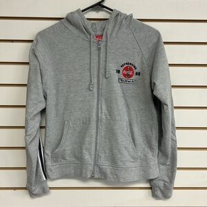 Coca Cola Brand Gray Hoodie embossed Refreshing 1886 Trademark Boys Size XL